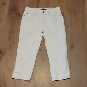 Indigo Poppy White  Capri Plus Size 16
